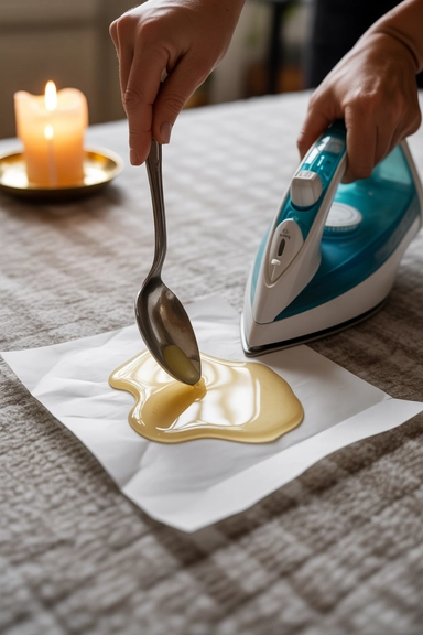 Removing Candle Wax from Carpet Fibers