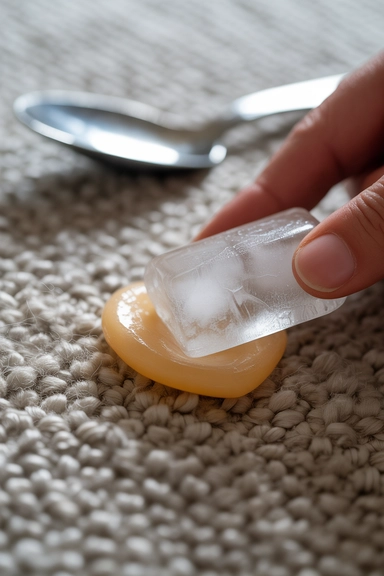 Removing Chewing Gum Stuck in Carpet