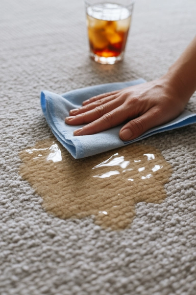 Removing Sticky Residue from Spills