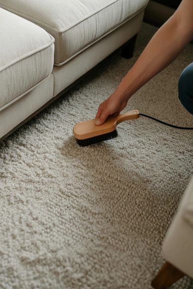 Restoring Carpet Texture with Gentle Brushing