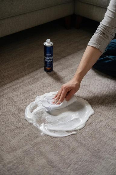 21 Carpet Stain Removal Hacks That Work Fast 7 Shaving Cream Method for Small Mystery Stains