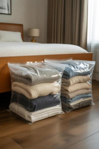 Store Off Season Clothes in Vacuum Sealed Bags