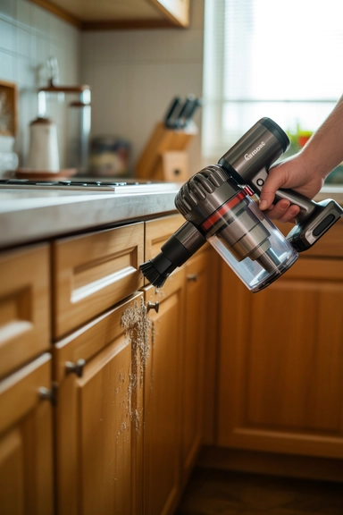 13 Kitchen Cabinet Cleaning Hacks That Remove Grease Fast (And Actually Work) 2 Vacuum First. Always Vacuum First.