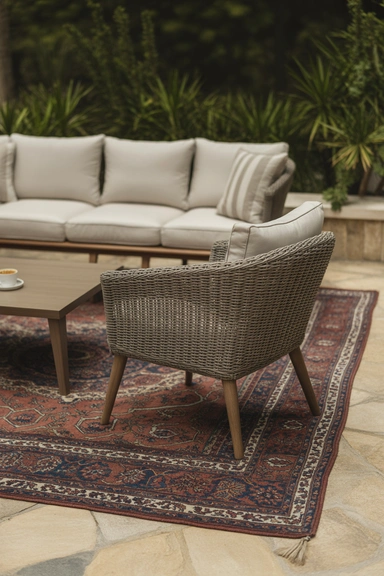 Outdoor Rugs Define a Space Instantly