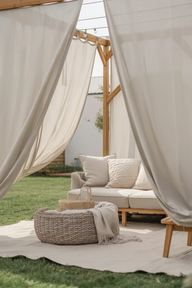 15 Luxury Backyard Ideas for a Dream Outdoor Setup 13 Add Soft Elements That Move