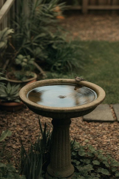 Add a Birdbath or Small Water Feature