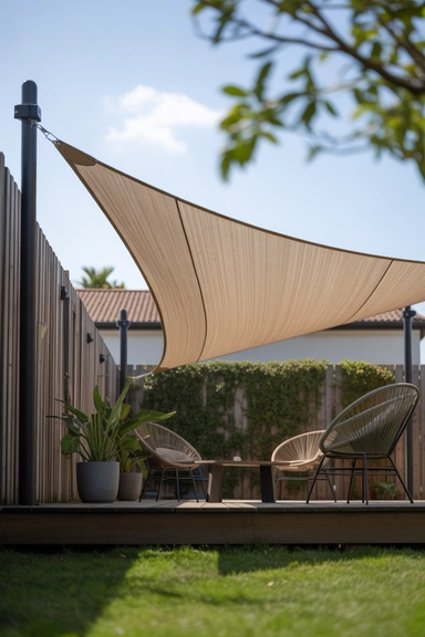 Shade Sails for Overhead and Diagonal Privacy