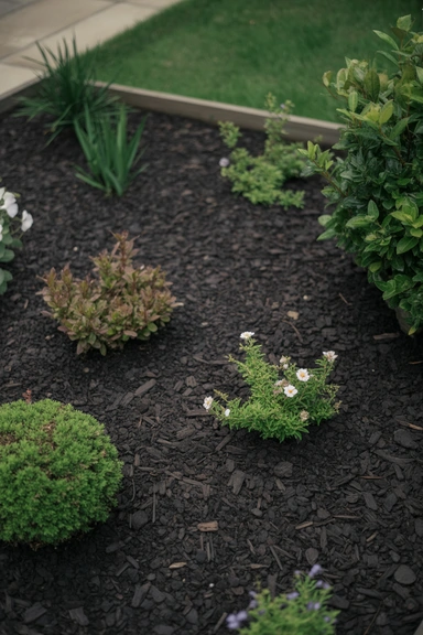Use Dark Mulch in All Planting Beds