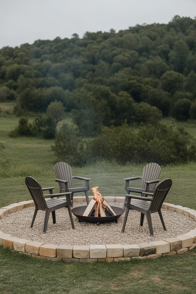 A Fire Pit Area Anchors the Whole Yard