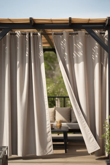 Outdoor Curtains as Instant Privacy