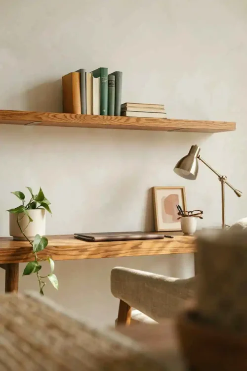 The Desk Under a Floating Shelf