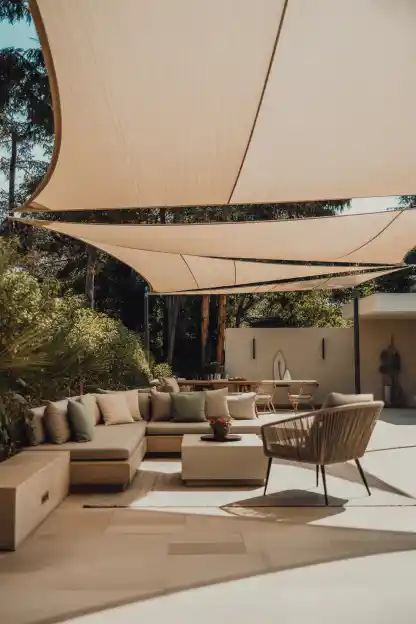 15 Backyard Lounge Ideas for a Relaxing Outdoor Setup 5 Shade That Makes the Space Usable
