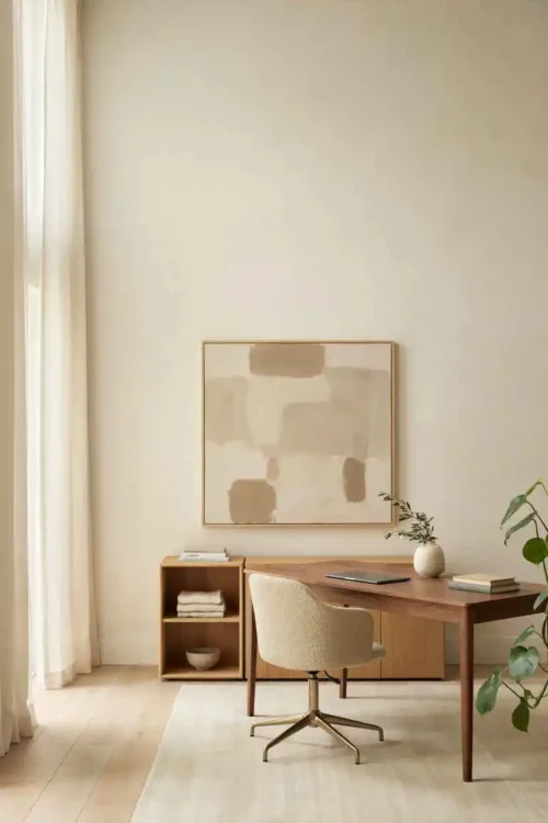 21 Home Office Interior Design Ideas for Small Rooms 5 The Low-Profile Furniture Strategy