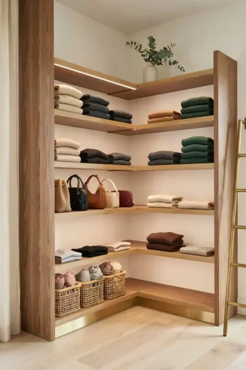 L-Shaped Corner Shelving Captures Wasted Space