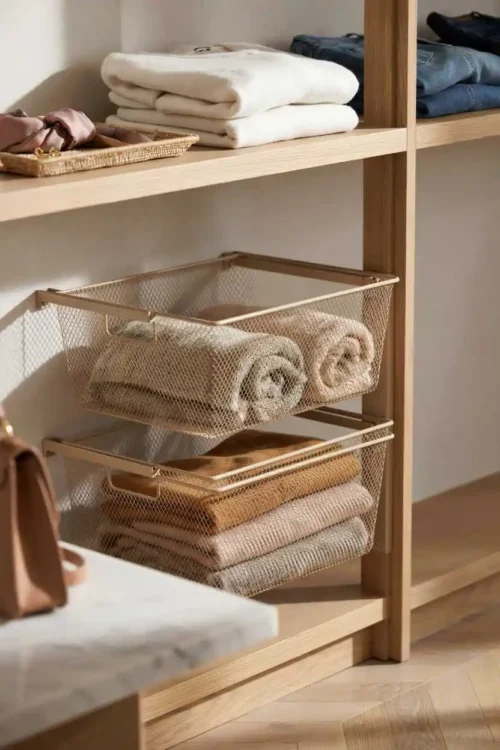 27 DIY Closet Organization Ideas Anyone Can Build 8 Under-Shelf Baskets That Maximize Existing Shelves