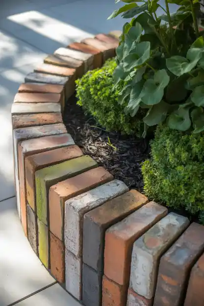Create a Defined Garden Bed Edge With Bricks