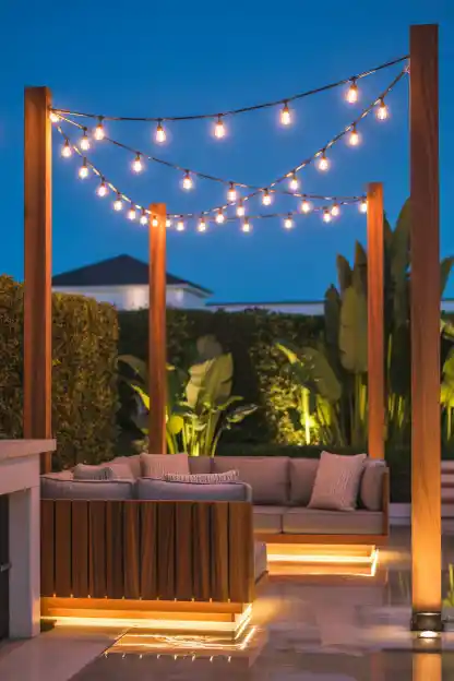 15 Backyard Lounge Ideas for a Relaxing Outdoor Setup 9 String Lights That Do Not Look Like a Car Lot