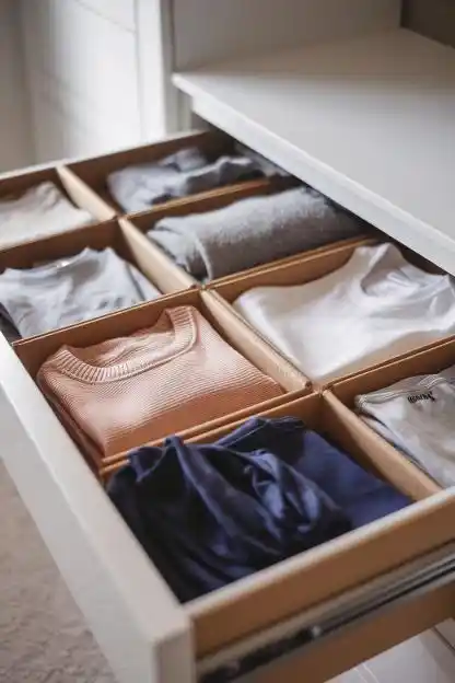 1. Dollar Store Drawer Dividers From Cardboard Boxes