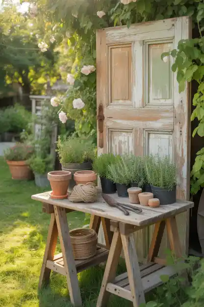 Build a Potting Bench From an Old Door
