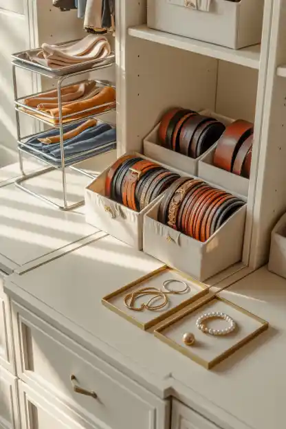 21 Best Way to Organize Clothes in Closet (Step-by-Step) 12 Build a Dedicated Accessories Wall or Section