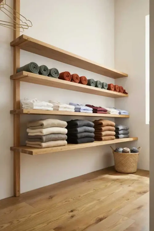 27 DIY Closet Organization Ideas Anyone Can Build 12 Tiered Risers for Shelf Visibility