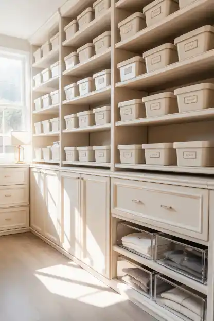 23 Closet Organization Tips and Tricks That Actually Work 13 Clear Bins for Shelves, Opaque Bins for the Top