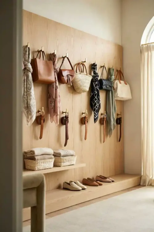27 DIY Closet Organization Ideas Anyone Can Build 14 Wall Hooks for Items Taking Rod Space