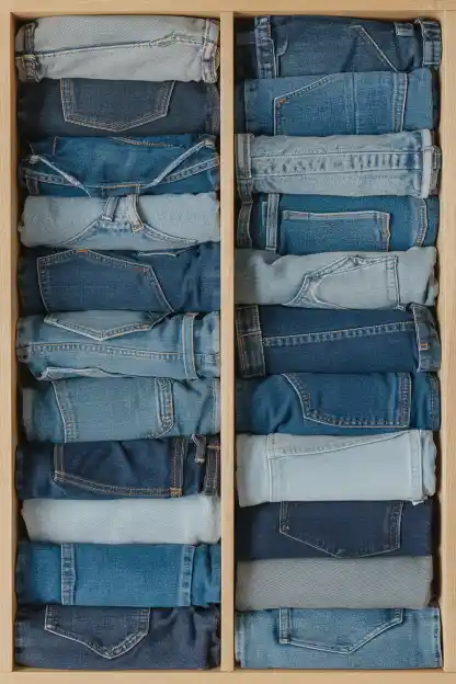 19 Master Closet Organization Ideas for a Stylish Space 15 Store Folded Jeans Vertically Instead of Stacked