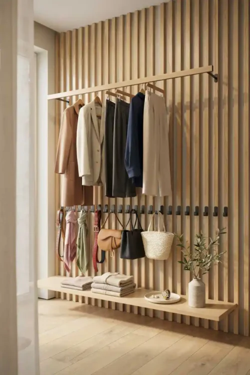 23 Small Closet Organization Ideas That Maximize Every Inch 15 Wall Hooks for Small Items Taking Prime Rod Space