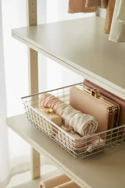 19 Master Closet Organization Ideas for a Stylish Space 16 Add Under-Shelf Baskets to Gain Instant Storage