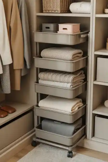 Rolling Cart for Seasonal Storage Under Twenty-Five Dollars