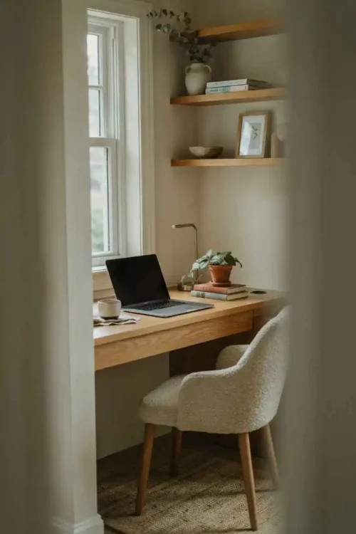 The Desk That Slides Into a Niche or Alcove