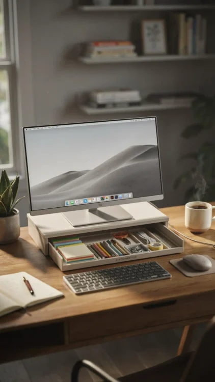 Monitor Stand With Hidden Storage