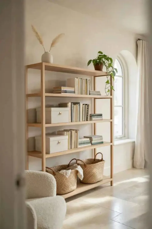 21 Home Office Interior Design Ideas for Small Rooms 18 The Open Lower Shelving Instead of Closed Cabinets