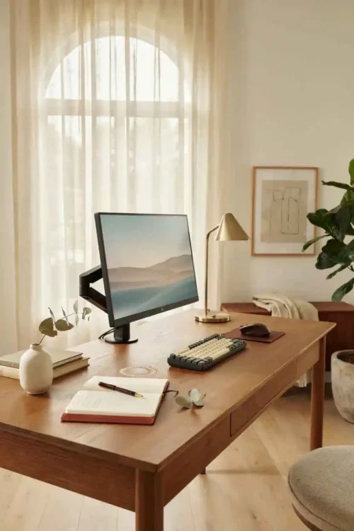 The Desk With a Monitor Arm Instead of a Stand