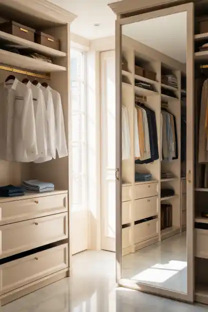 21 Best Way to Organize Clothes in Closet (Step-by-Step) 20 Add a Mirror to Check the System Visually