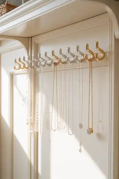 23 Closet Organization Tips and Tricks That Actually Work 21 The Jewelry Problem That Simple Hooks Solve