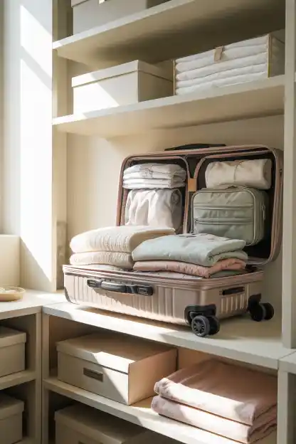23 Closet Organization Tips and Tricks That Actually Work 22 Luggage as Storage, Not Just Luggage