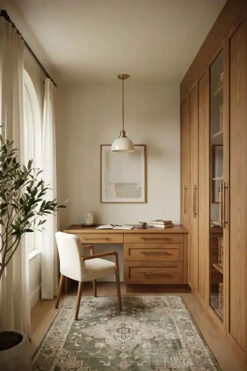 21 Home Office Interior Design Ideas for Small Rooms 22 The Cohesive Hardware and Fixture Finish
