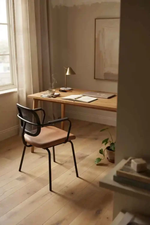The Desk Positioned to Minimize Distractions