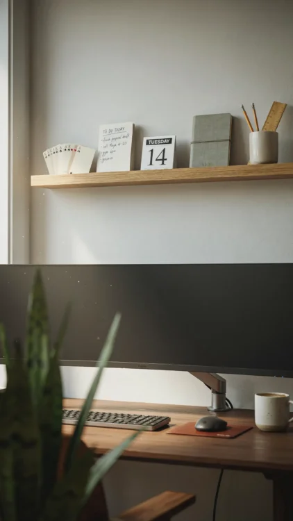 Desk Shelf Organization for Small Workspaces