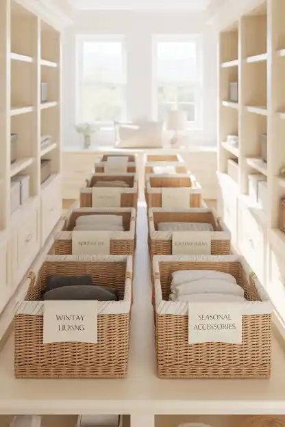 19 Master Closet Organization Ideas for a Stylish Space 10 Use the Top Shelf for Seasonal and Rarely Used Items