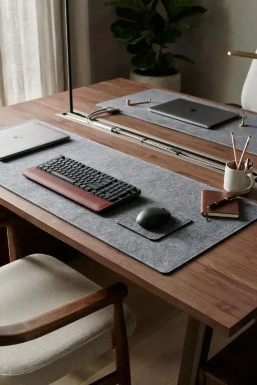 Back-to-Back Desks With a Divider Between