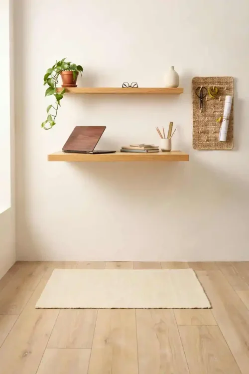 Floating Shelf Desks That Feel Invisible