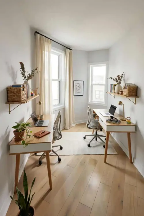 Opposite Corner Desks That Face Inward