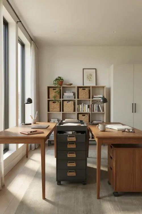 Separate Floating Desks With No Shared Edge
