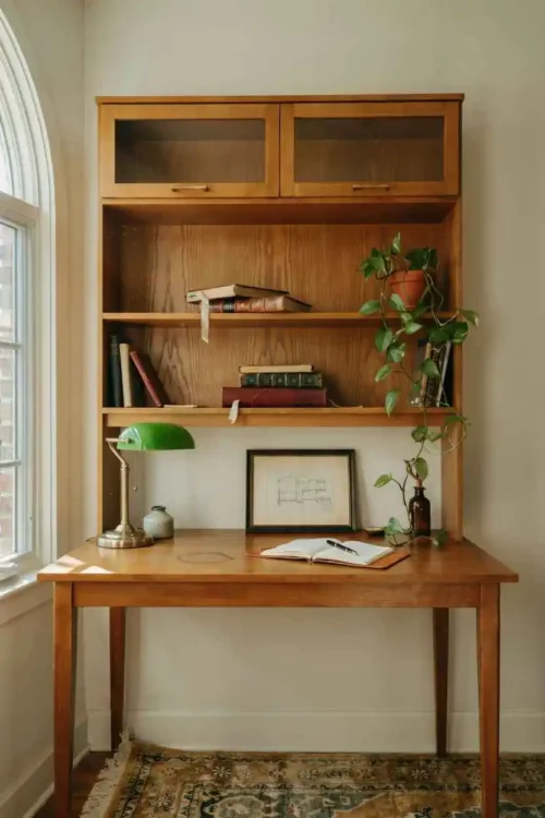 The Desk With a Hutch Overhead