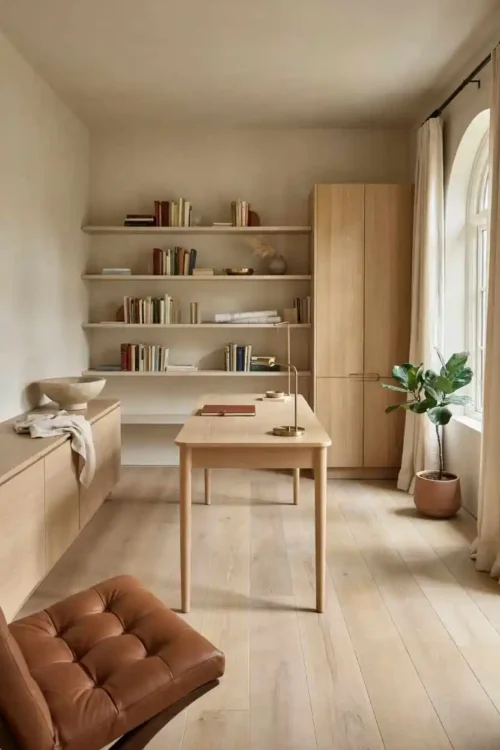 18 Home Office Decor Ideas for a Stylish Workspace 5 Wood Tones That Match Your Desk and Storage