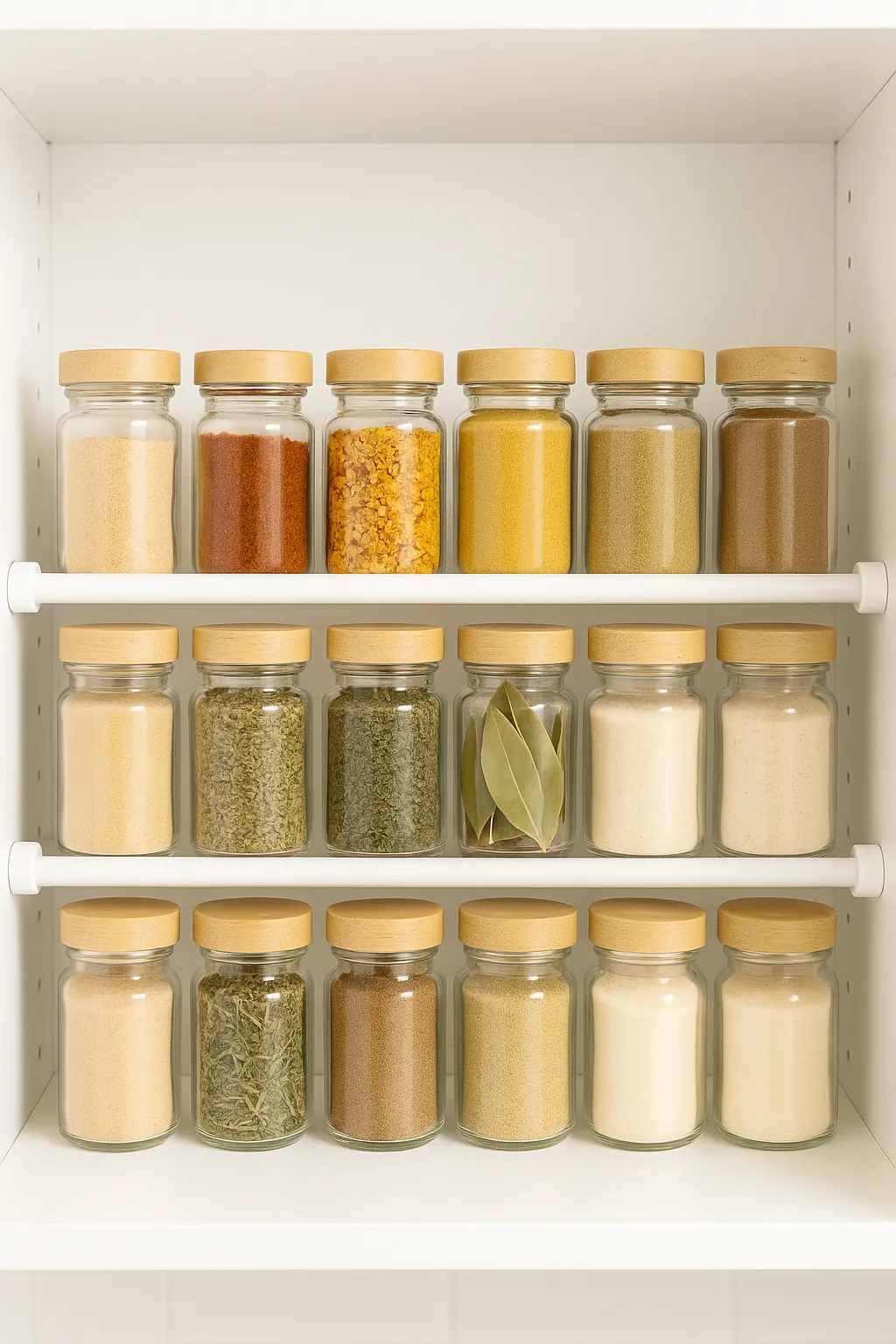 Tension Rod Dividers That Create Shelf Rows