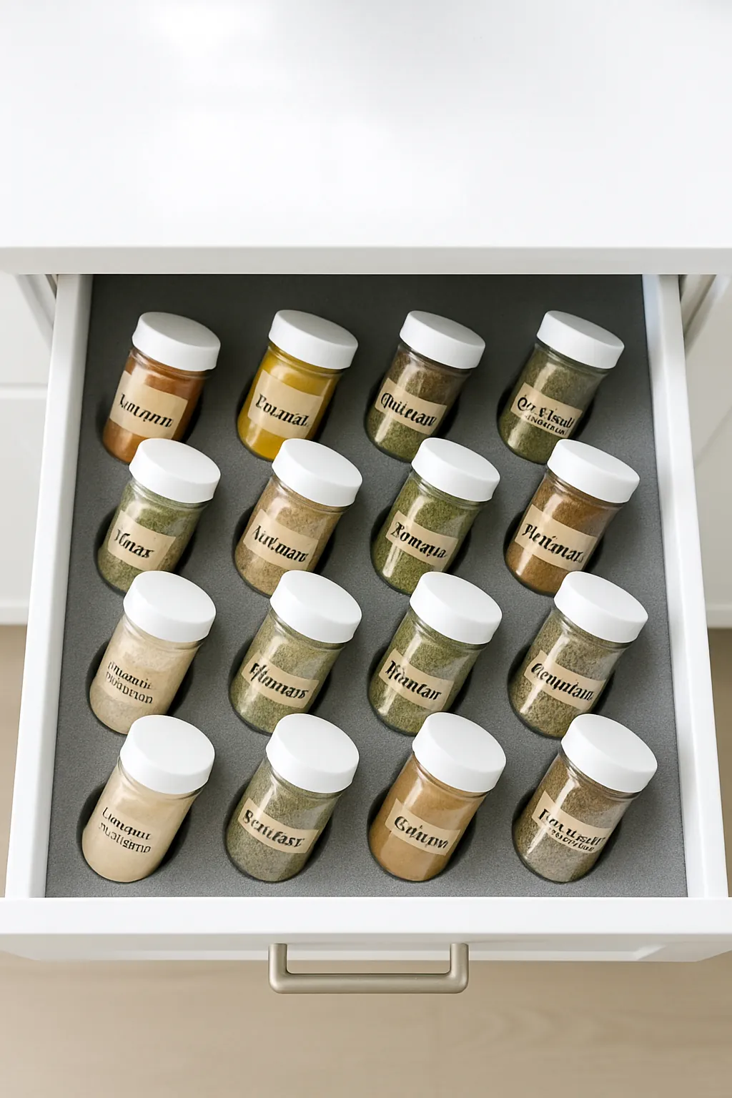 A Dedicated Spice Drawer With Custom Foam Inserts